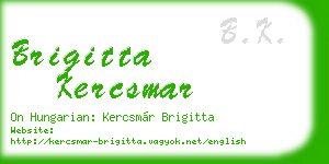 brigitta kercsmar business card